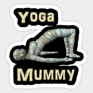 Yoga Mummy Bridge Pose Sticker